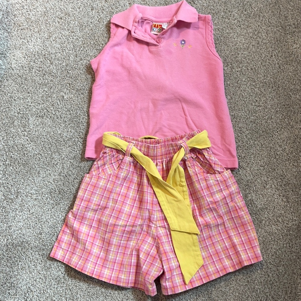 🛍 Girls Sleeveless Top & Short Matching Set